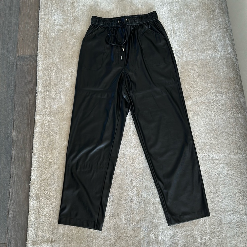 Intermix Faux Leather Pants